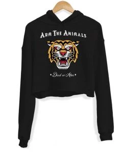 Arm The Animals Women's | Tattoo Tiger | Crop Hoodie Crop Hoodies