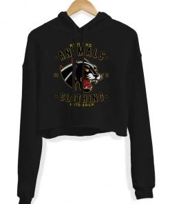 Arm The Animals Women's | Varsity Panther | Crop Hoodie Crop Hoodies