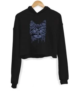 Arm The Animals Women's | Zombie Mummy Cat | Crop Hoodie