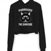 Arm The Animals Women's | Purraise The Darkside | Crop Hoodie Crop Hoodies