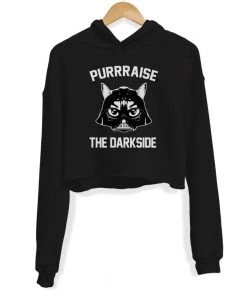 Arm The Animals Women's | Purraise The Darkside | Crop Hoodie Crop Hoodies