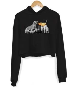 Arm The Animals Women's | Dogzilla | Crop Hoodie Crop Hoodies