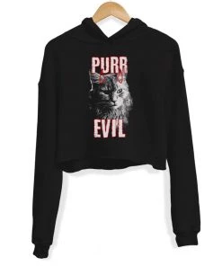 Arm The Animals Crop Hoodies Women's | Purr Evil | Crop Hoodie