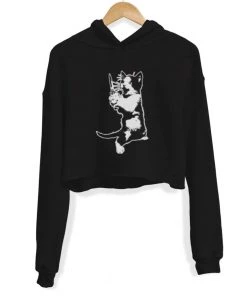 Arm The Animals Women's | Cat The Ripper | Crop Hoodie