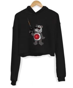 Arm The Animals Crop Hoodies Women's | B-800 Judgement Bear | Crop Hoodie