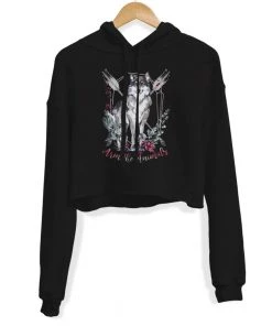 Arm The Animals Crop Hoodies Women's | Ridgeline Wolf | Crop Hoodie