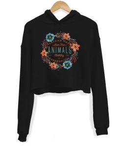 Arm The Animals Women's | Floral Wreath | Crop Hoodie