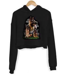 Arm The Animals Women's | German Shepard | Crop Hoodie Crop Hoodies