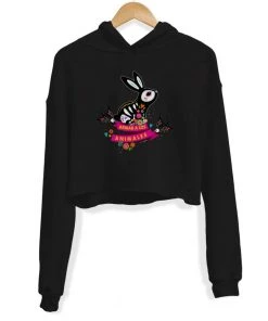 Arm The Animals Crop Hoodies Women's | Bunny Alebrije | Crop Hoodie