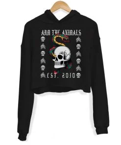 Arm The Animals Women's | Tattoo Snake | Crop Hoodie