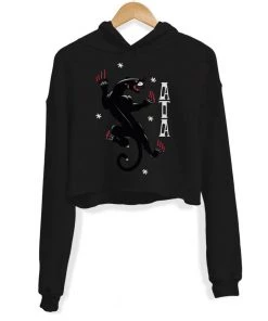 Arm The Animals Crop Hoodies Women's | Tattoo Black Panther | Crop Hoodie