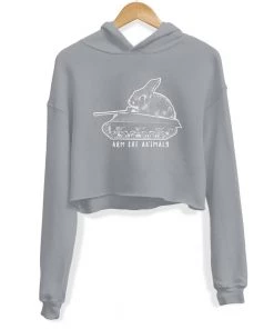 Arm The Animals Women's | Renegade Bunny | Crop Hoodie