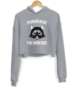 Arm The Animals Women's | Purraise The Darkside | Crop Hoodie Crop Hoodies