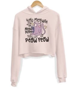 Arm The Animals Women's | Peow Peow | Crop Hoodie