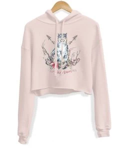Arm The Animals Women's | Ridgeline Snow Leopard | Crop Hoodie