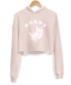 Arm The Animals Women's | Horny Rhino | Crop Hoodie Crop Hoodies