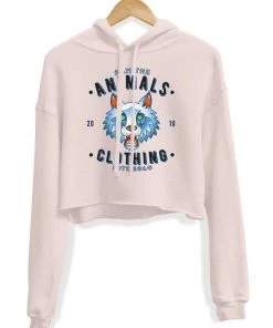 Arm The Animals Women's | Varsity Wolf | Crop Hoodie