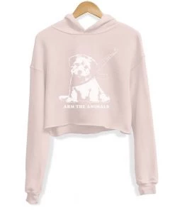 Arm The Animals Women's | G.I. Doge | Crop Hoodie