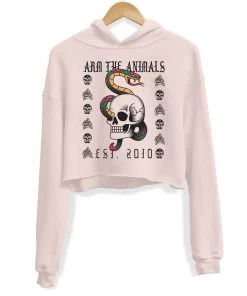Arm The Animals Women's | Tattoo Snake | Crop Hoodie