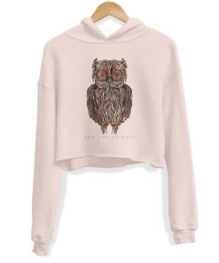Arm The Animals Crop Hoodies Women's | Rev-Owl-Ver | Crop Hoodie