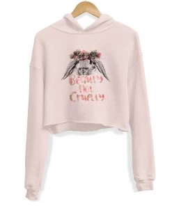 Arm The Animals Crop Hoodies Women's | Beauty Not Cruelty | Crop Hoodie