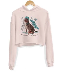 Arm The Animals Women's | Take My Leash Not My Life | Crop Hoodie Crop Hoodies