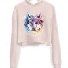 Arm The Animals Women's | Sunset Wolf | Crop Hoodie Crop Hoodies