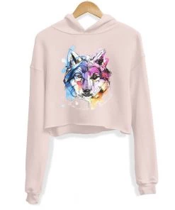 Arm The Animals Women's | Sunset Wolf | Crop Hoodie Crop Hoodies