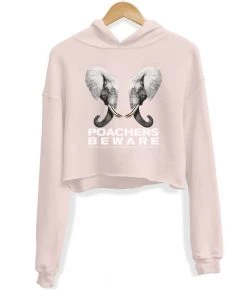Arm The Animals Women's | Poachers Beware | Crop Hoodie