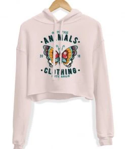 Arm The Animals Crop Hoodies Women's | Varsity Butterfly | Crop Hoodie