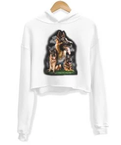 Arm The Animals Women's | German Shepard | Crop Hoodie Crop Hoodies