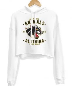 Arm The Animals Women's | Varsity Panther | Crop Hoodie Crop Hoodies