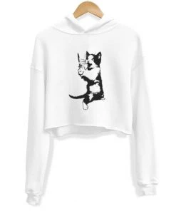 Arm The Animals Women's | Cat The Ripper | Crop Hoodie