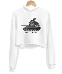 Arm The Animals Women's | Renegade Bunny | Crop Hoodie