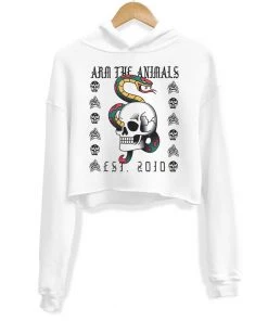 Arm The Animals Women's | Tattoo Snake | Crop Hoodie
