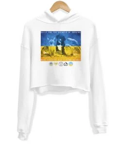 Arm The Animals Women's | Rally For Ukraine | Crop Hoodie