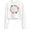 Arm The Animals Women's | Floral Wreath | Crop Hoodie