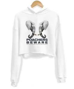 Arm The Animals Women's | Poachers Beware | Crop Hoodie