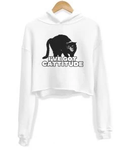 Arm The Animals Crop Hoodies Women's | Cat-titude | Crop Hoodie