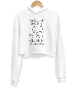 Arm The Animals Women's | Call Me In The Morning | Crop Hoodie Crop Hoodies