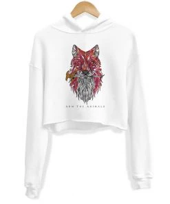 Arm The Animals Women's | Dagger Fox | Crop Hoodie