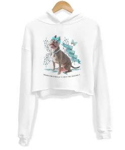 Arm The Animals Women's | Take My Leash Not My Life | Crop Hoodie Crop Hoodies