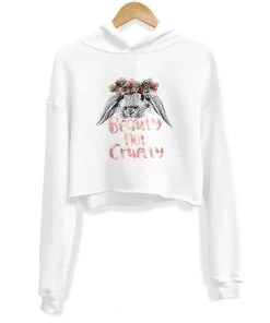 Arm The Animals Crop Hoodies Women's | Beauty Not Cruelty | Crop Hoodie