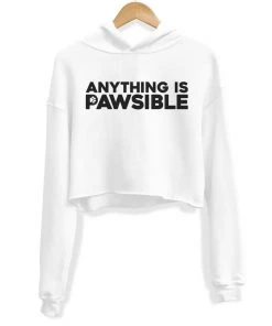 Arm The Animals Crop Hoodies Women's | Anything Is Pawsible | Crop Hoodie