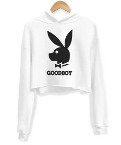 Arm The Animals Women's | Good Boy Bunny Club | Crop Hoodie Crop Hoodies