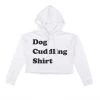 Arm The Animals Crop Hoodies Women's | Dog Cuddling Shirt | Crop Hoodie