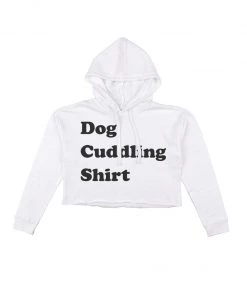 Arm The Animals Crop Hoodies Women's | Dog Cuddling Shirt | Crop Hoodie