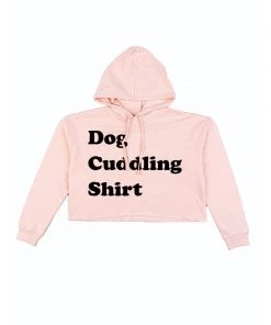 Arm The Animals Crop Hoodies Women's | Dog Cuddling Shirt | Crop Hoodie