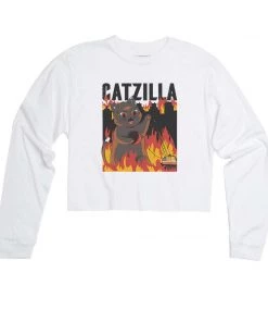 Arm The Animals Cut Crop Long Sleeves Women's | Catzilla | Cutie Long Sleeve
