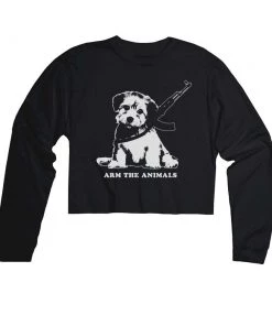 Arm The Animals Cut Crop Long Sleeves Women's | G.I Doge | Cutie Long Sleeve
